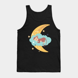 Sleepytime Cute and Smart Cookie Sweet little monkey sleeping on a moon cute baby outfit Tank Top